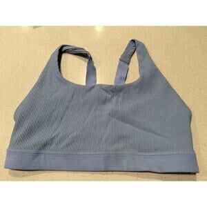 Athleta Exhale Rib Bra Blue‎ M